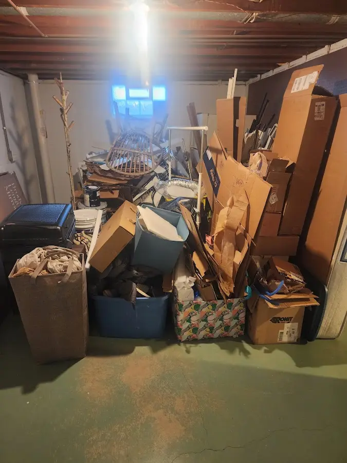 Roll-off dumpster container at job site for 6 Yard Dumpster Rental in Ulster